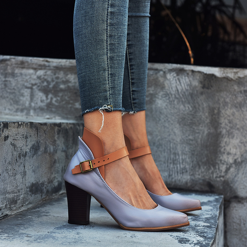 Raya | Effortless Chunky Block Heel Mary Jane Pumps
