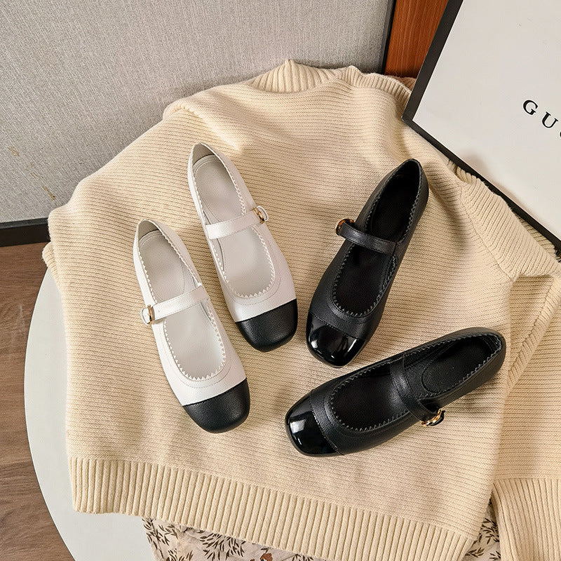 Raya | Effortless Two-Tone Platform Mary Jane Heels