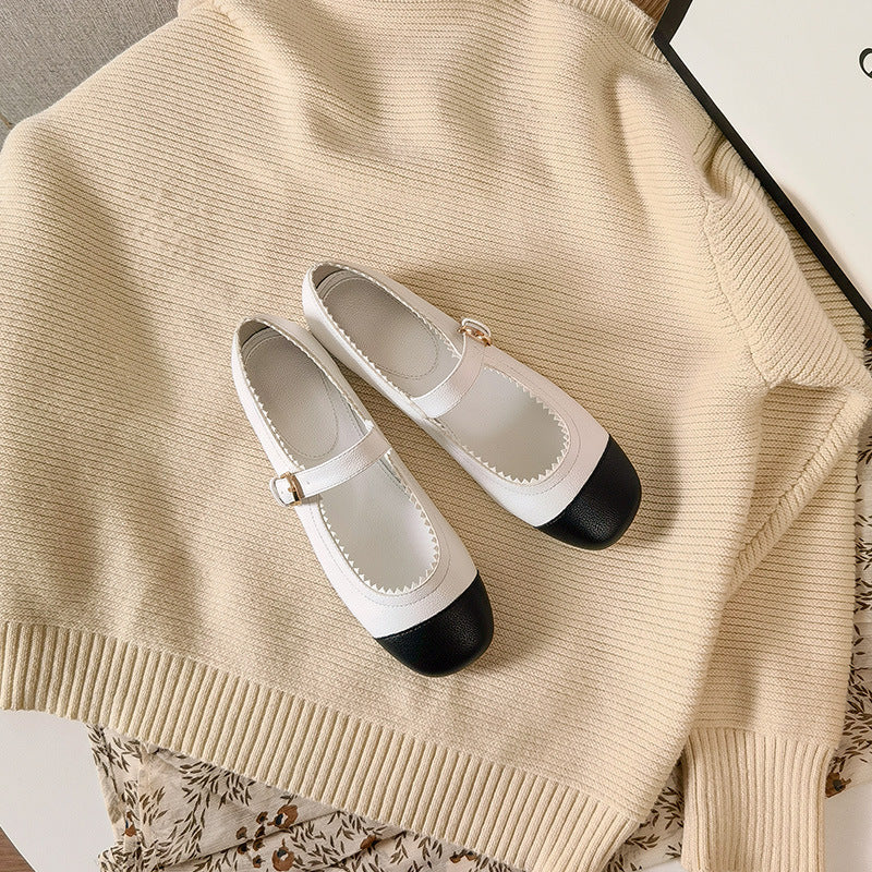 Raya | Effortless Two-Tone Platform Mary Jane Heels