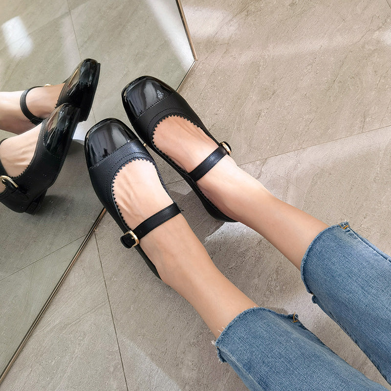Raya | Effortless Two-Tone Platform Mary Jane Heels