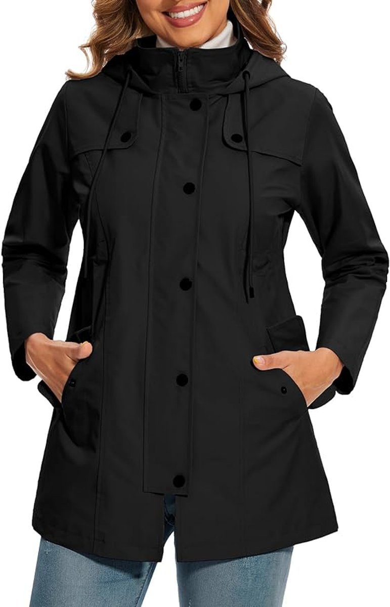 Raya | Graceful Hooded Waterproof Jacket with Adjustable Waist
