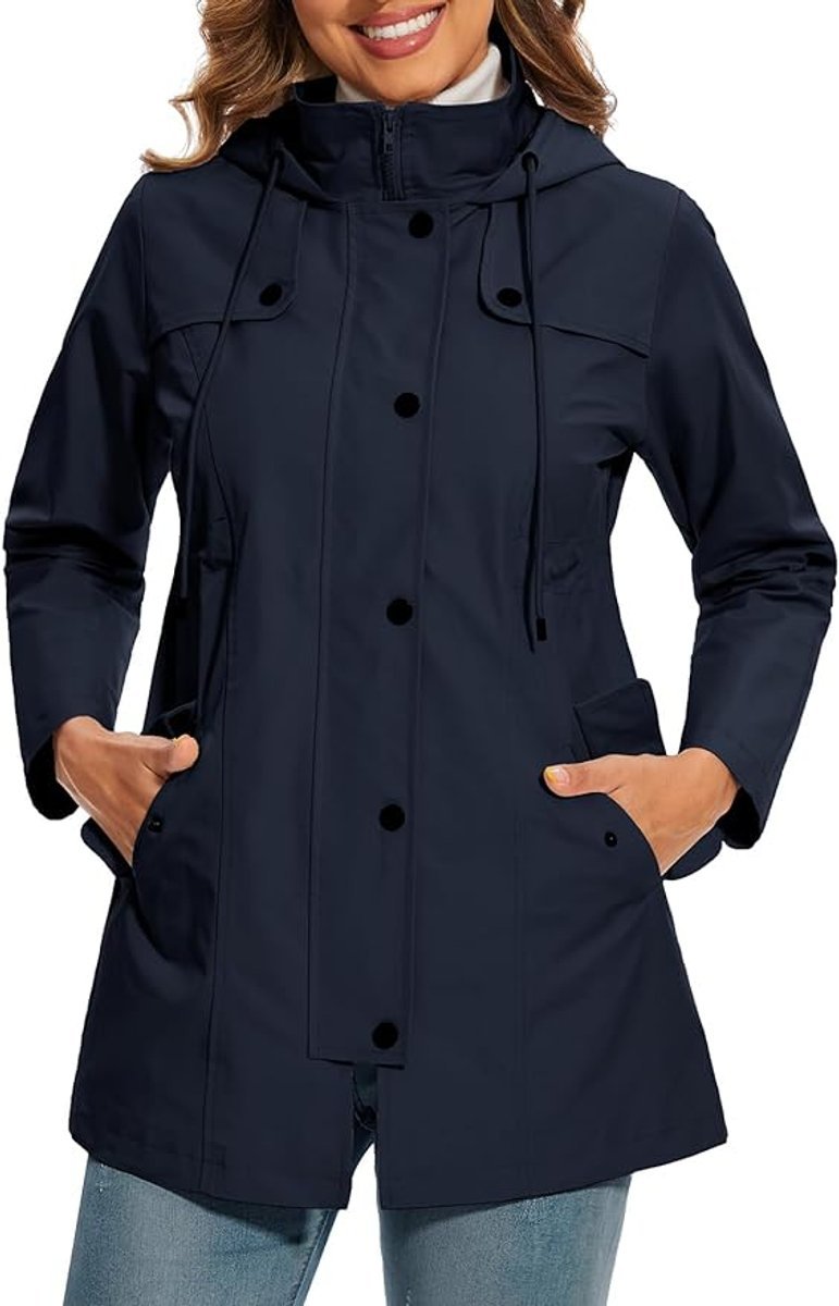 Raya | Graceful Hooded Waterproof Jacket with Adjustable Waist