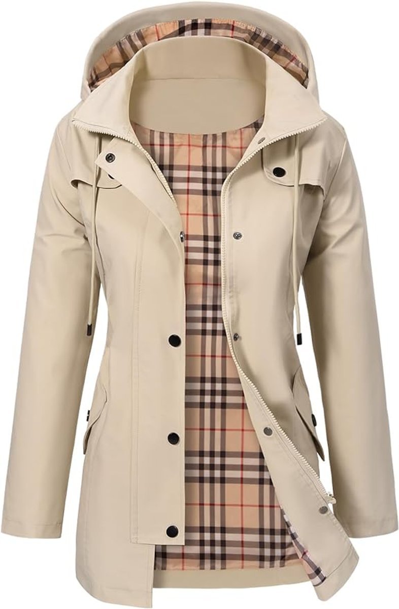 Raya | Graceful Hooded Waterproof Jacket with Adjustable Waist