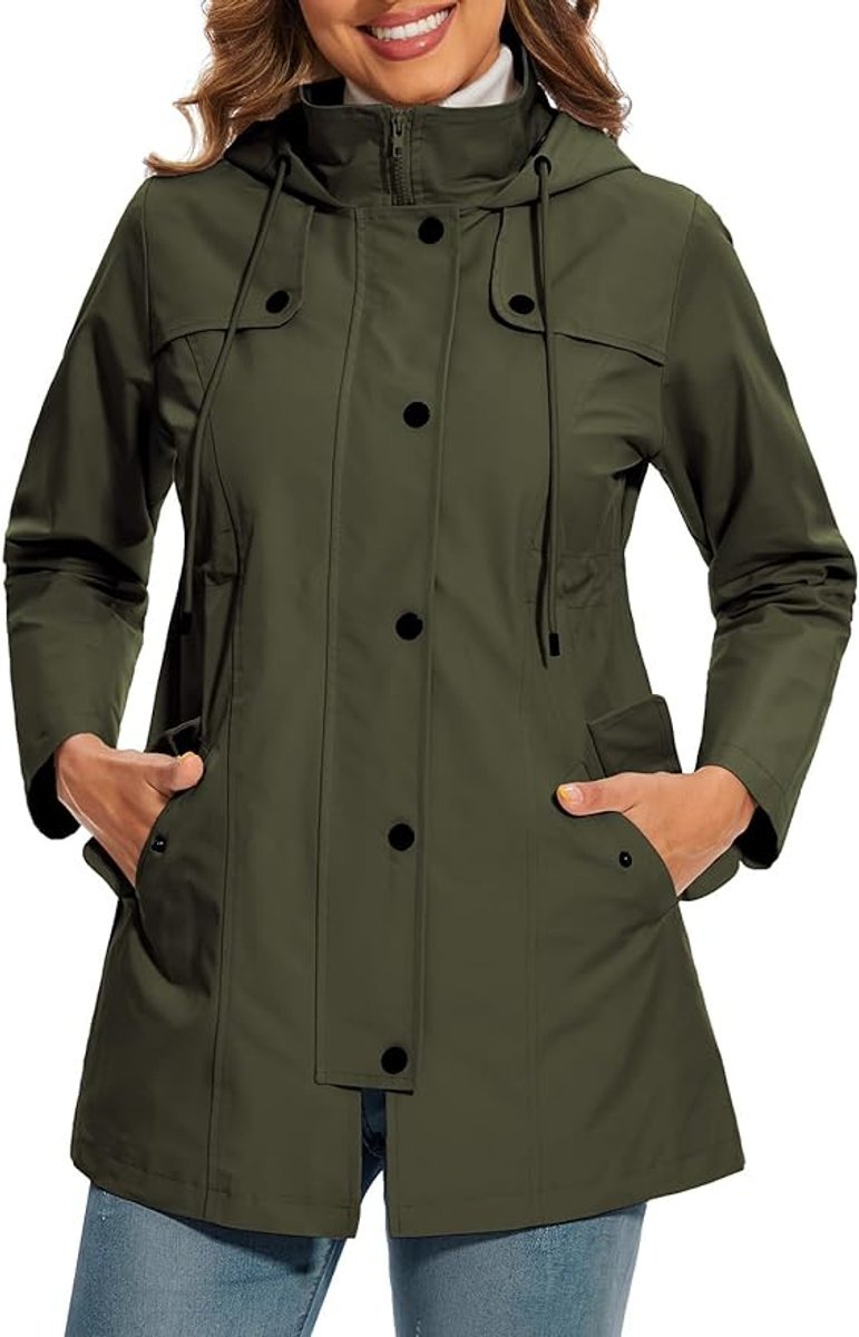Raya | Graceful Hooded Waterproof Jacket with Adjustable Waist