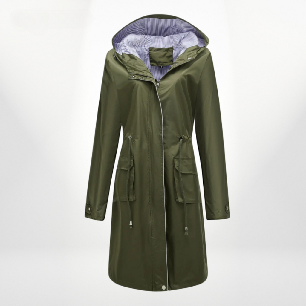 Raya | Polished Longline Waterproof Jacket with Hood