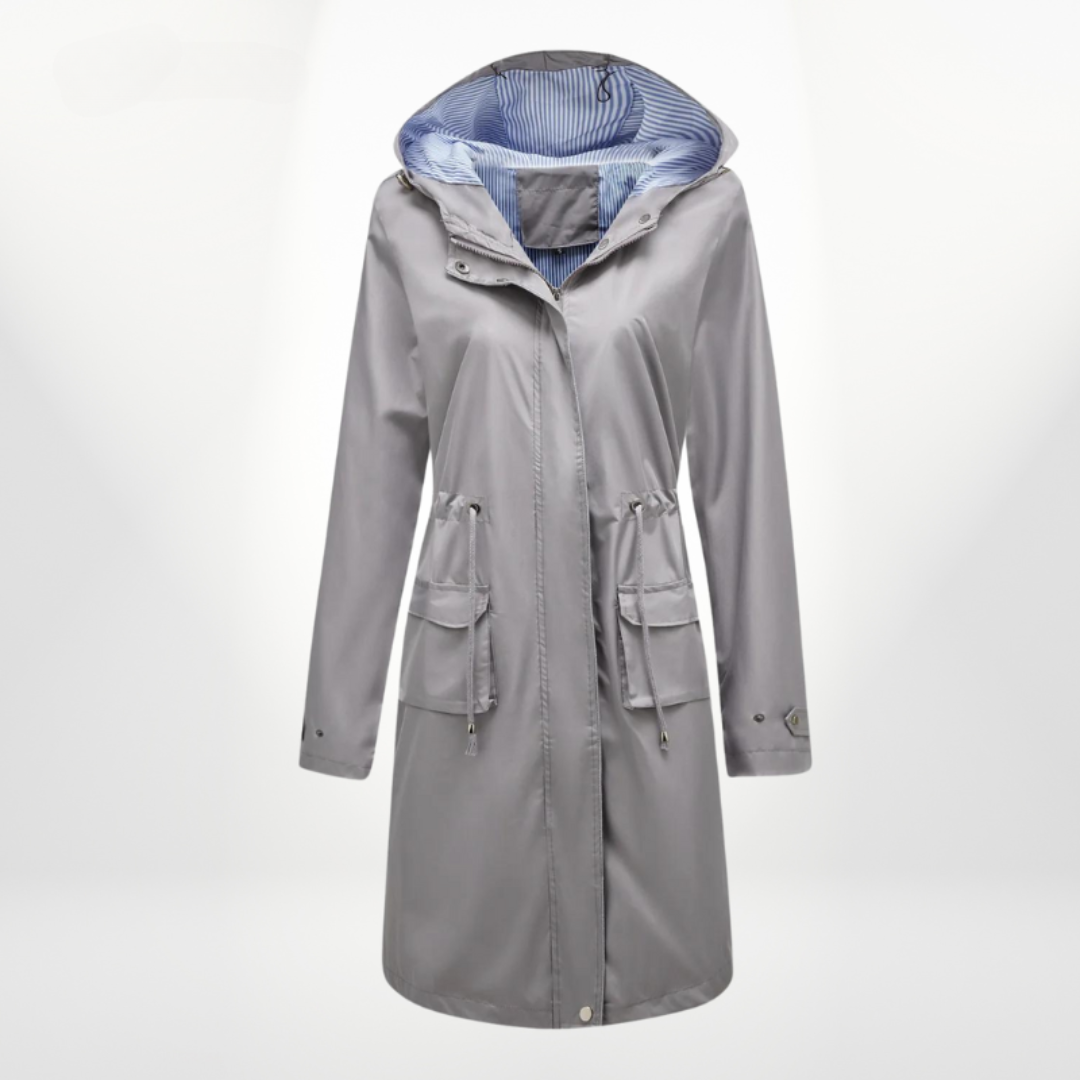 Raya | Polished Longline Waterproof Jacket with Hood