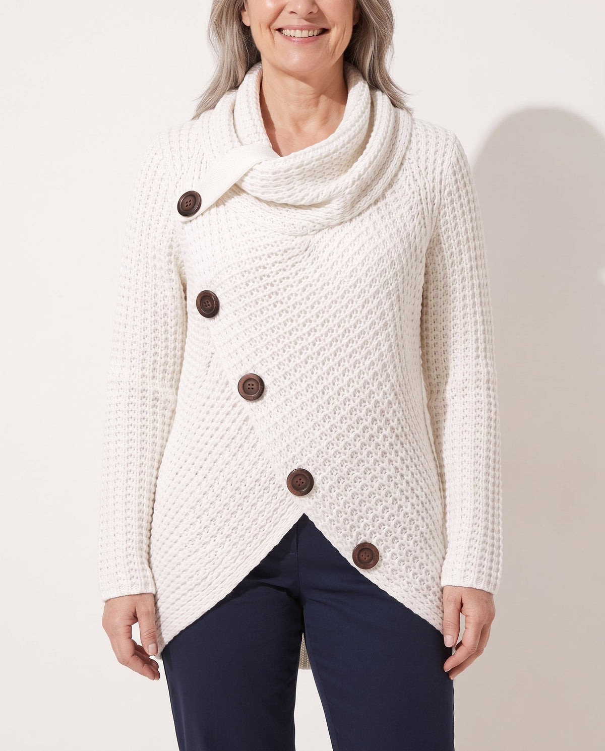 Raya | Relaxed Cowl Neck Womens Knit Jumper