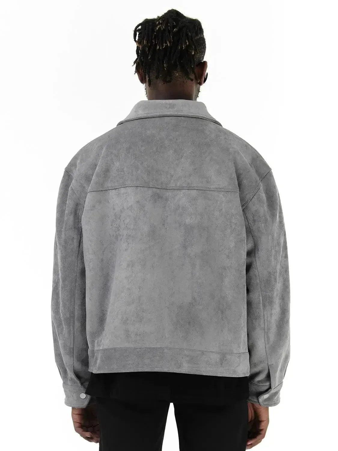 Max | Refined Suede Jacket with Trucker Collar Detail