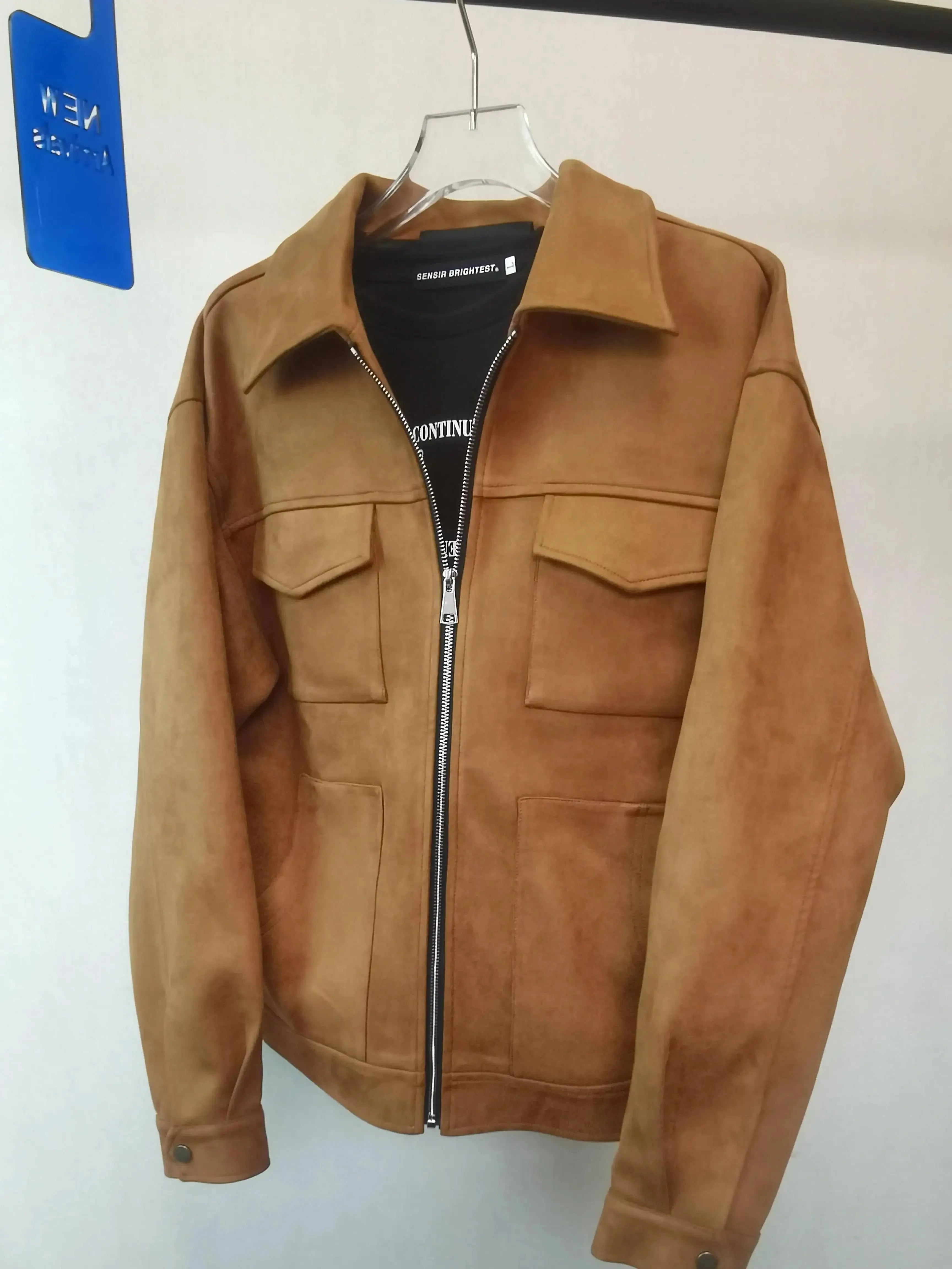 Max | Refined Suede Jacket with Trucker Collar Detail