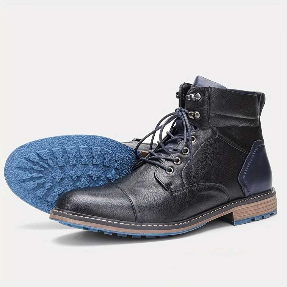 Reggie | Chic Cap Toe Lace-Up Mens Boots