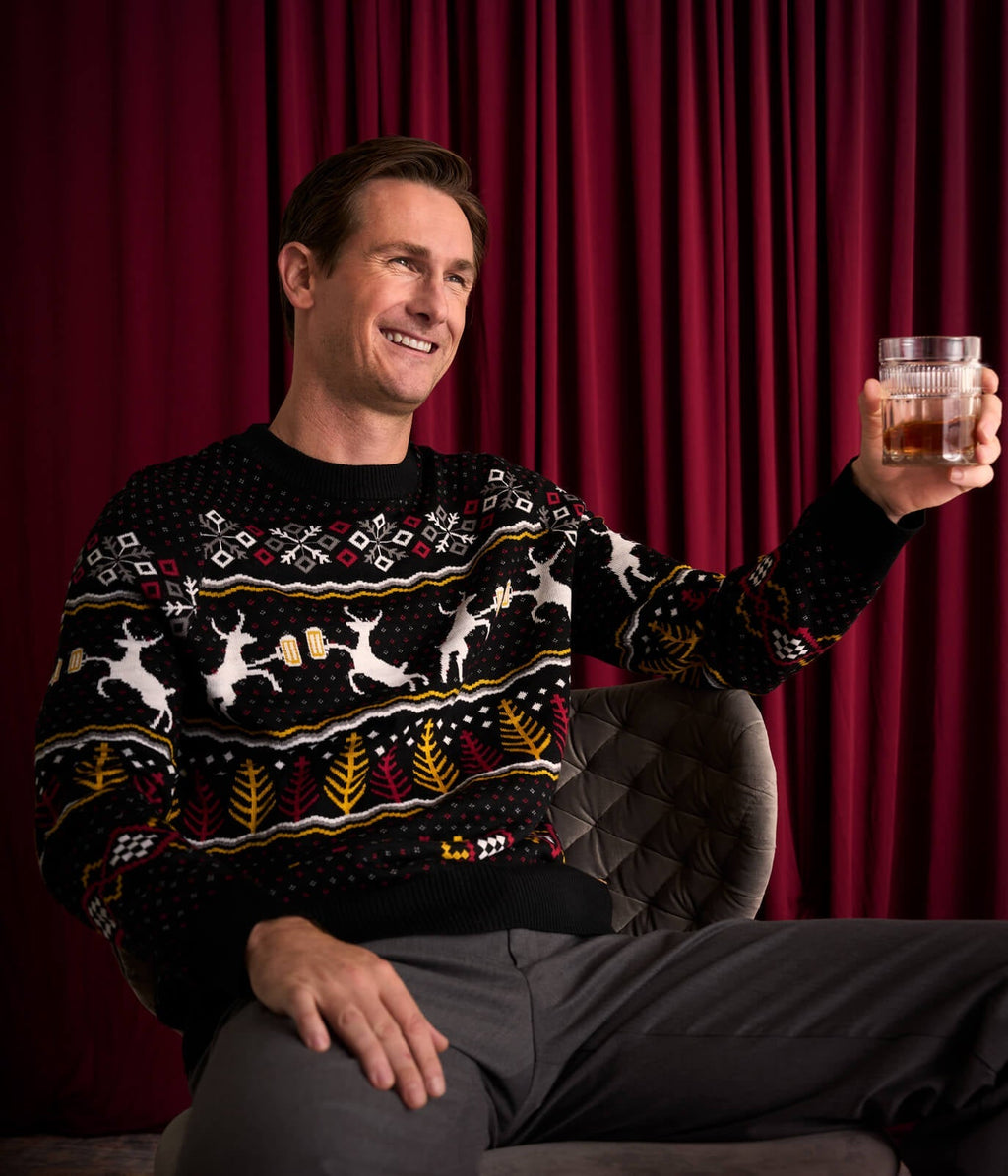 Reggie | Reindeer Crew Neck Mens Christmas Jumper
