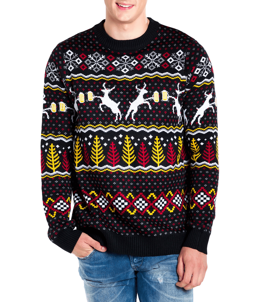 Reggie | Reindeer Crew Neck Mens Christmas Jumper