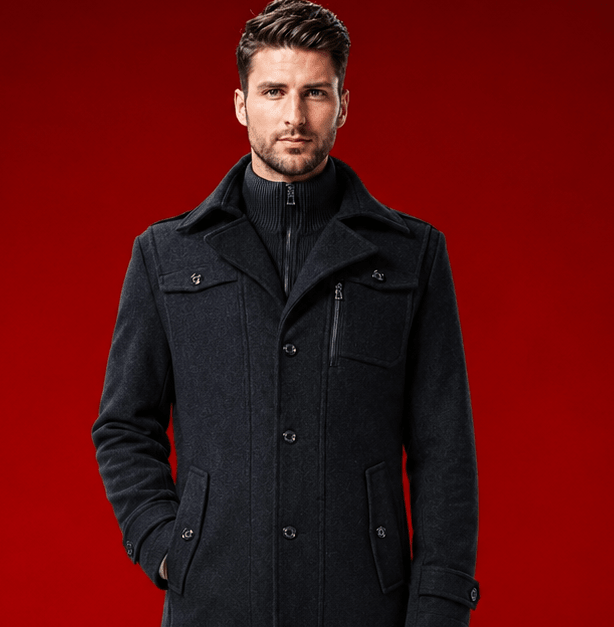Reggie | Stylish Tailored Mens Coats with Double Collar Finish