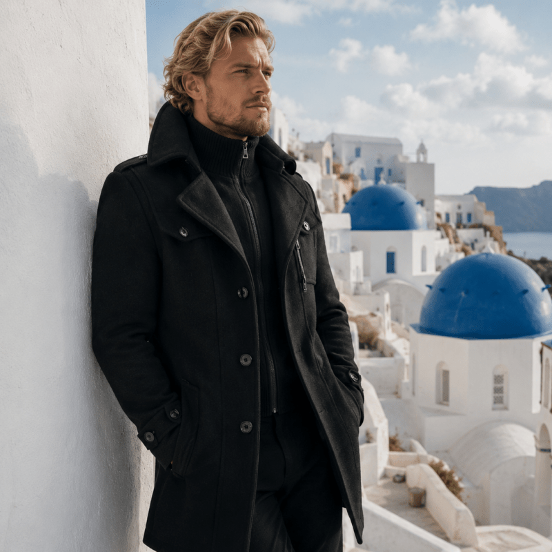 Reggie | Stylish Tailored Mens Coats with Double Collar Finish