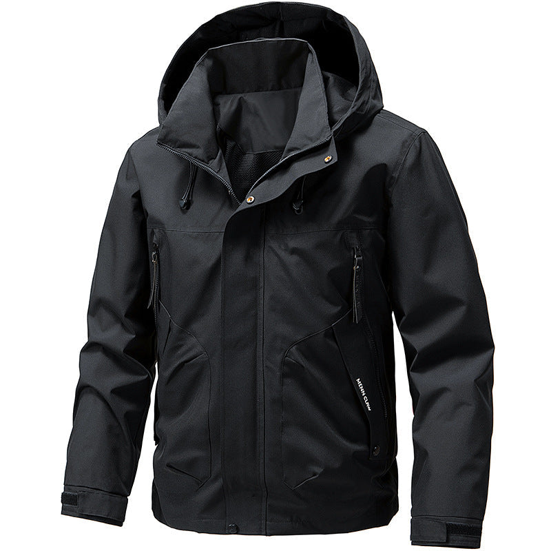 Reuben | Chic Hooded Waterproof Jacket with Zip Pockets