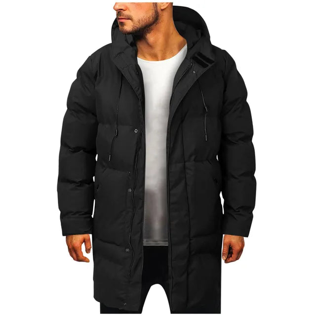 Riley | Refined Hooded Mid-Length Puffer Jacket