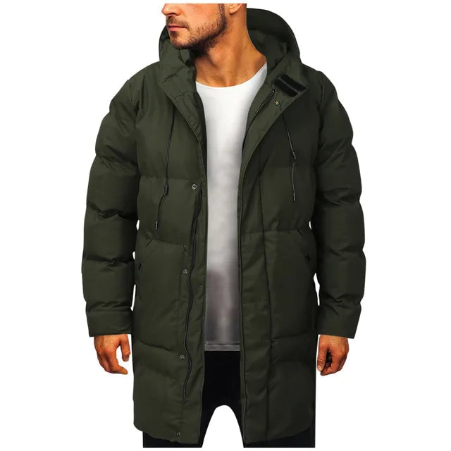 Riley | Refined Hooded Mid-Length Puffer Jacket
