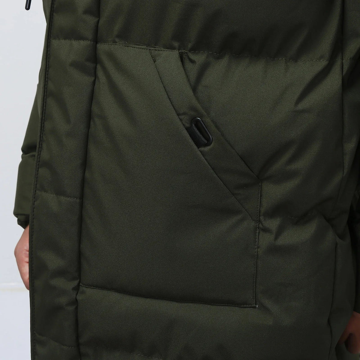 Riley | Refined Hooded Mid-Length Puffer Jacket