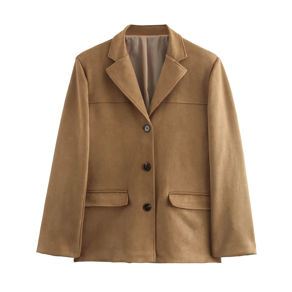 Robyn | Effortless Oversized Suede Blazer Jacket