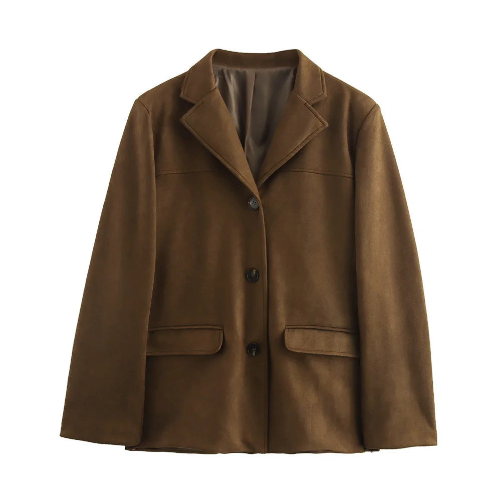 Robyn | Effortless Oversized Suede Blazer Jacket