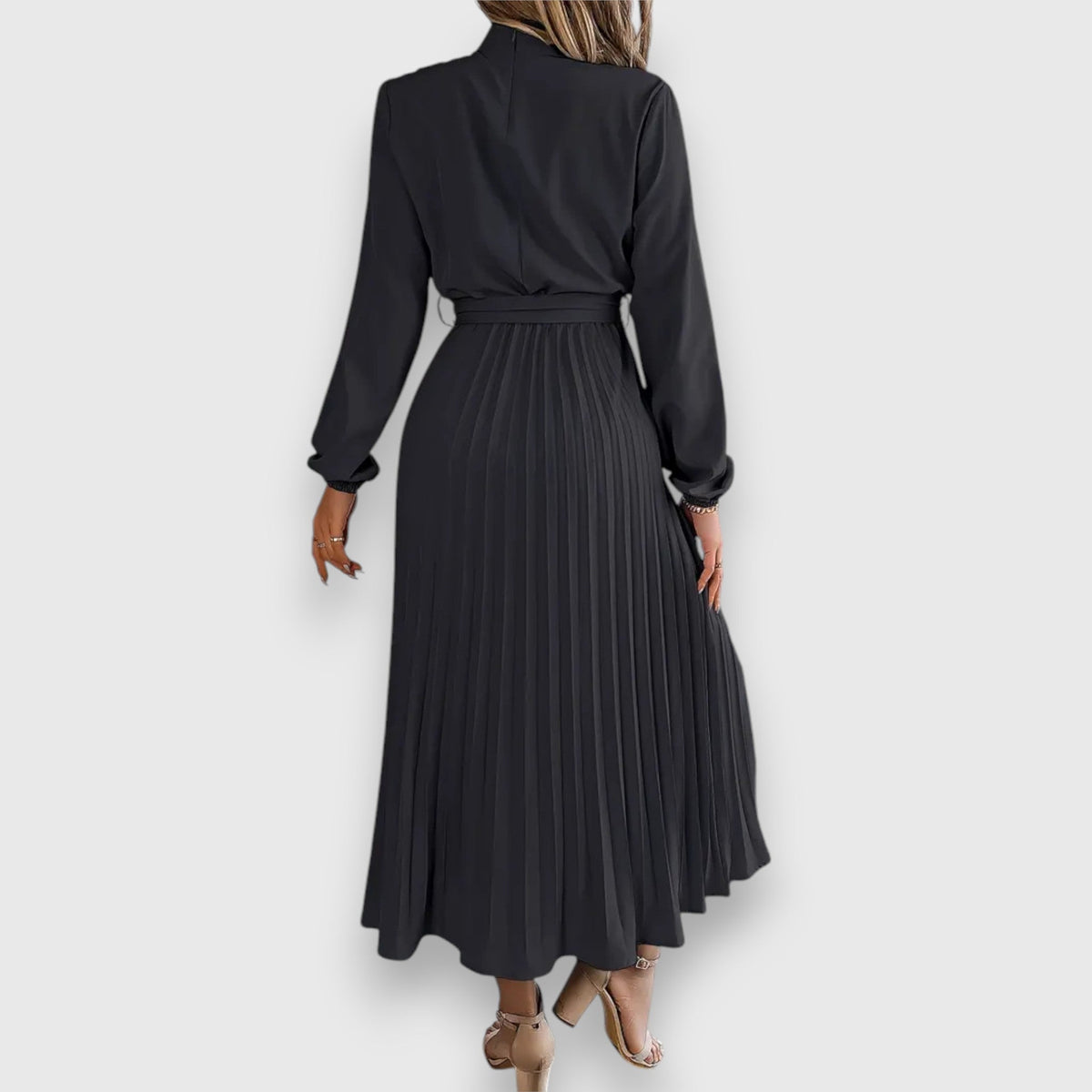 Robyn | Refined Pleated Christmas Midi Dress