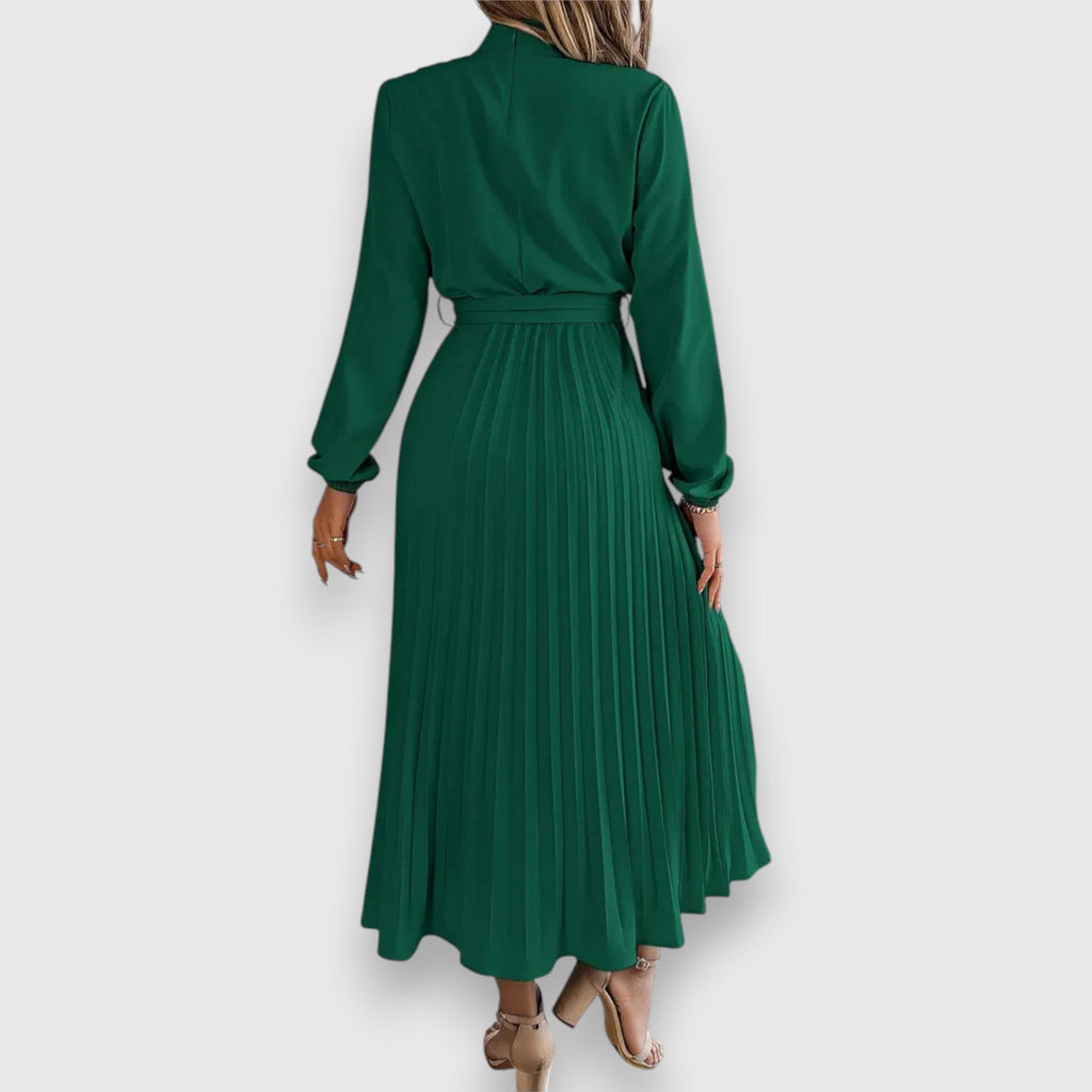 Robyn | Refined Pleated Christmas Midi Dress