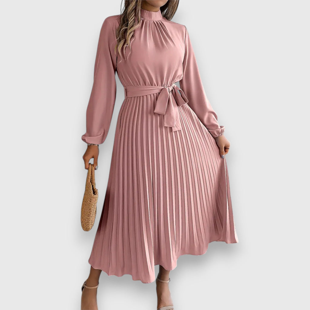 Robyn | Refined Pleated Christmas Midi Dress