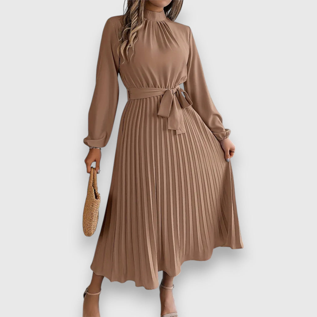 Robyn | Refined Pleated Christmas Midi Dress