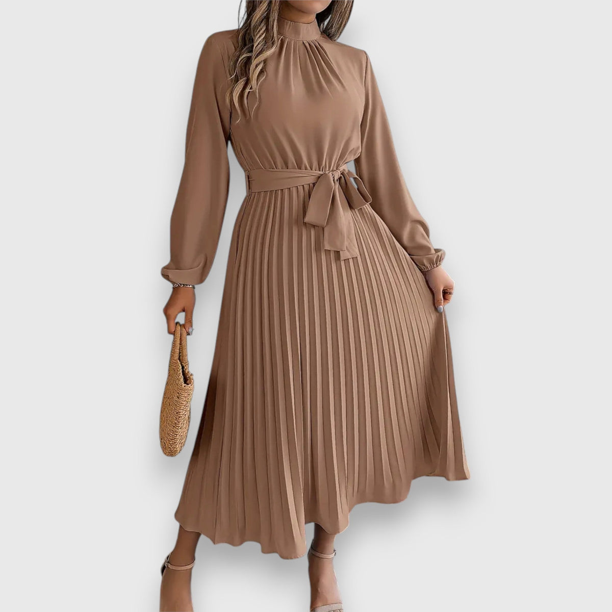 Robyn | Refined Pleated Christmas Midi Dress