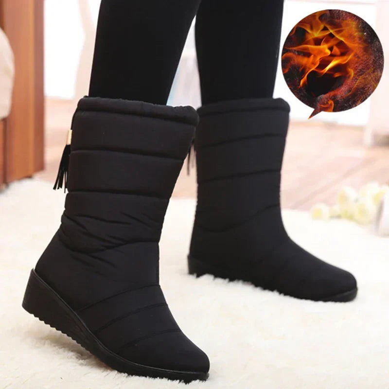 Robyn | Timeless Fleece-Lined Waterproof Mid-Calf Boots