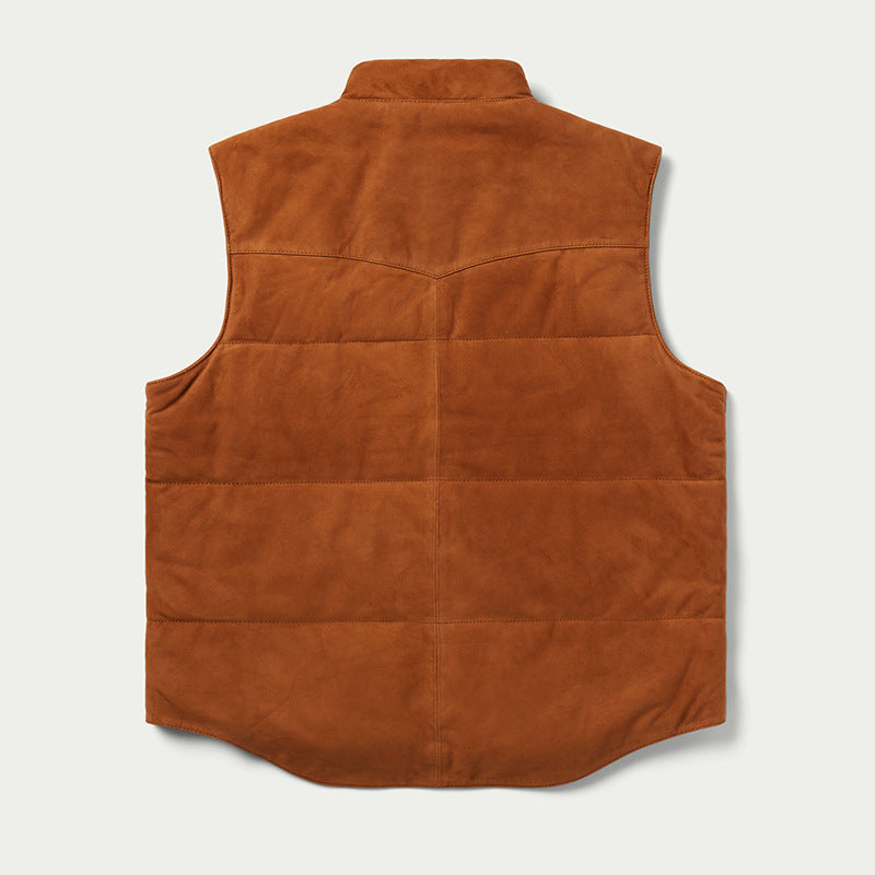 Roman | Classic Snap-Button Suede Jacket Vest