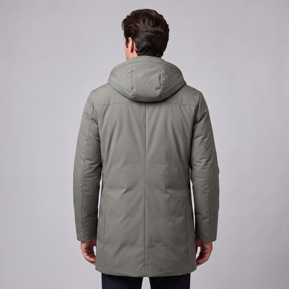 Roman | Elegant Hooded Longline Mens Parka Jacket