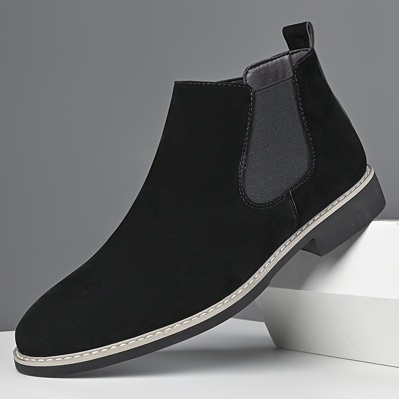 Roman | Polished Textured Slip-On Chelsea Boots