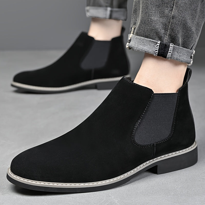 Roman | Polished Textured Slip-On Chelsea Boots