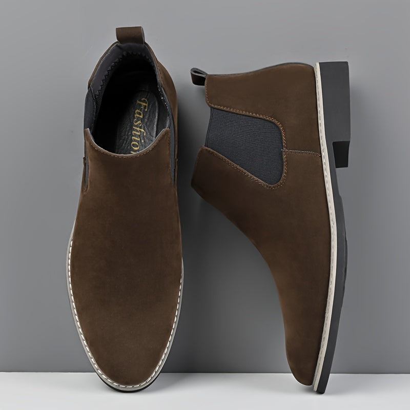 Roman | Polished Textured Slip-On Chelsea Boots