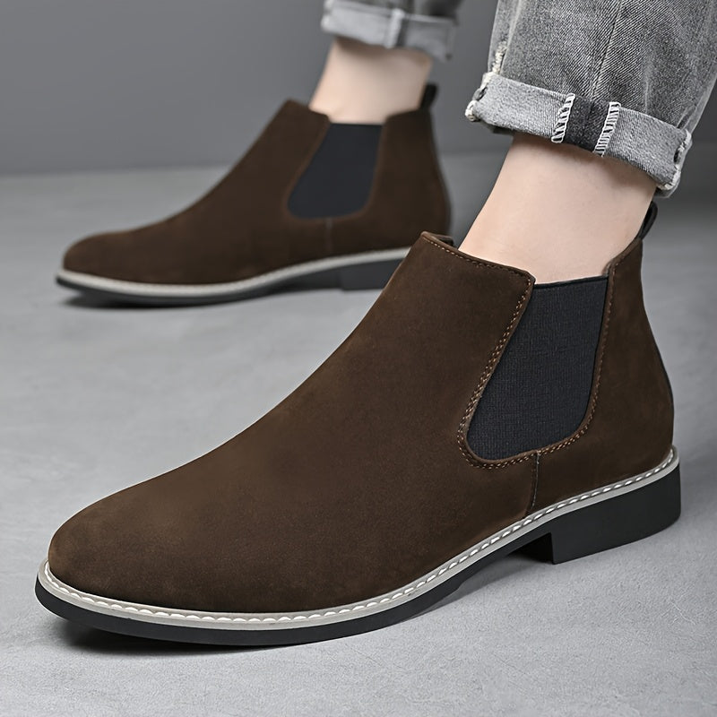 Roman | Polished Textured Slip-On Chelsea Boots