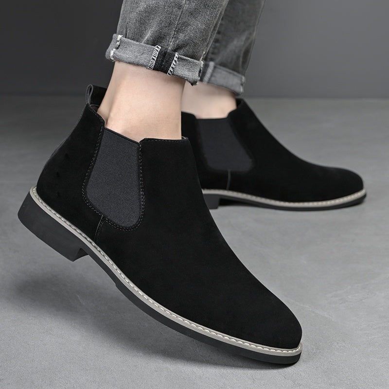 Roman | Polished Textured Slip-On Chelsea Boots