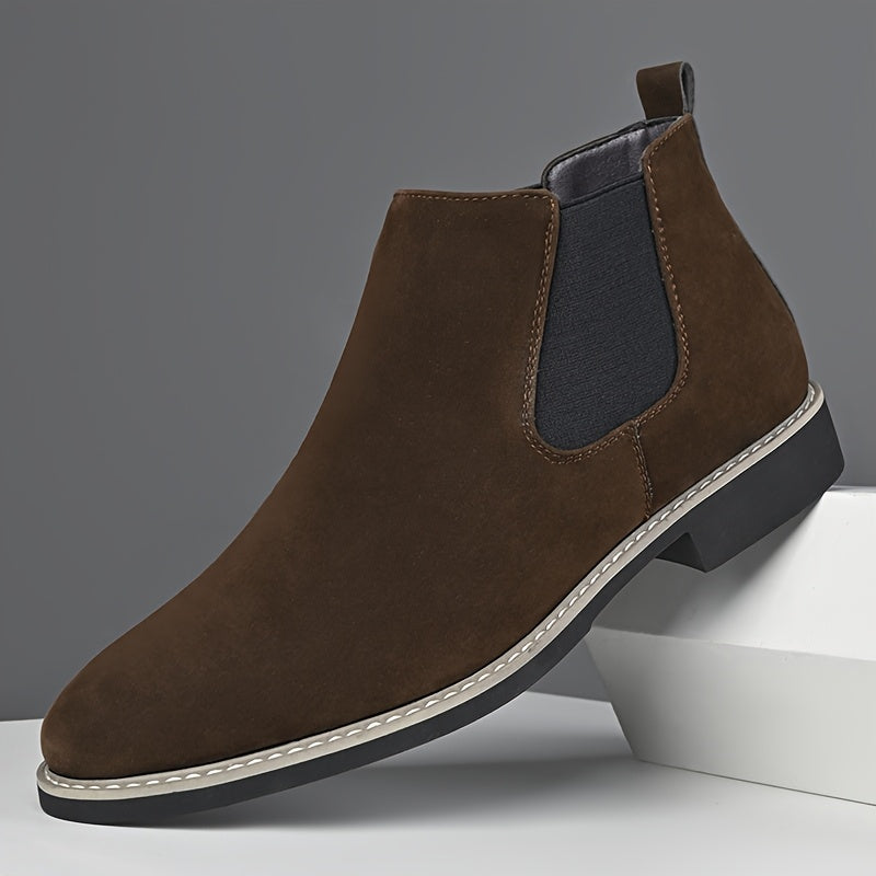 Roman | Polished Textured Slip-On Chelsea Boots