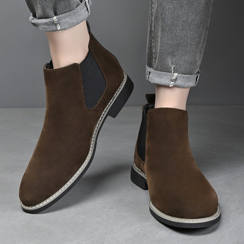 Roman | Polished Textured Slip-On Chelsea Boots