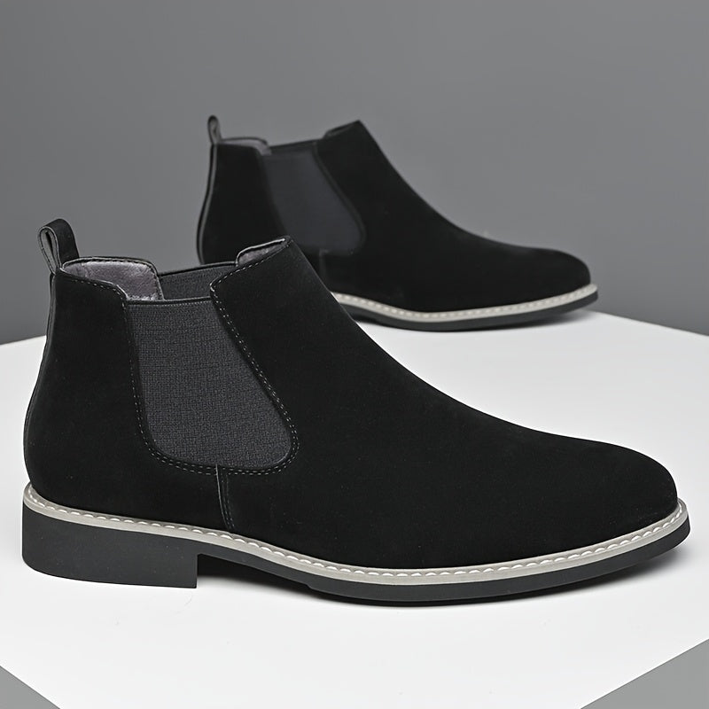 Roman | Polished Textured Slip-On Chelsea Boots