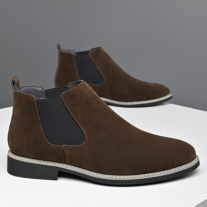 Roman | Polished Textured Slip-On Chelsea Boots