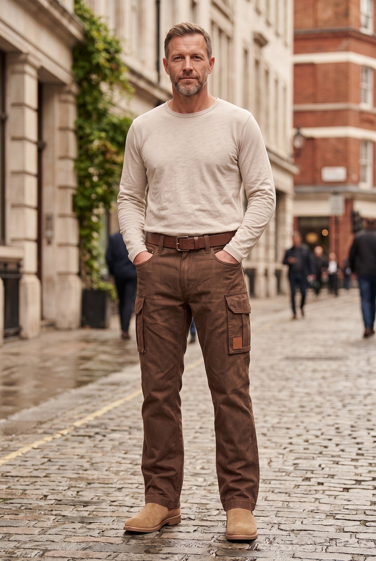 Ronnie | Sophisticated Straight Leg Utility Cargo Trousers