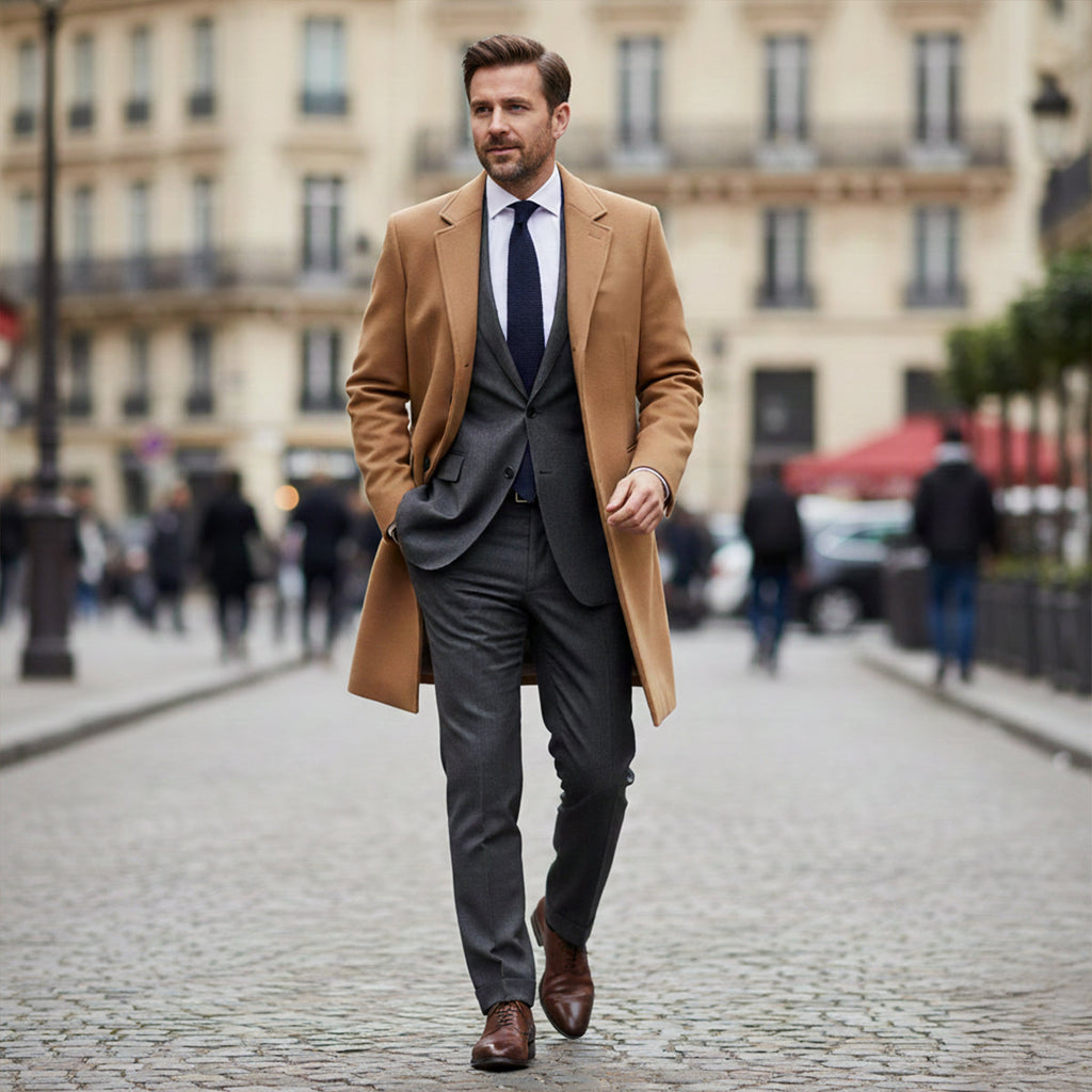 Rory | Classic Tailored Long Mens Overcoat