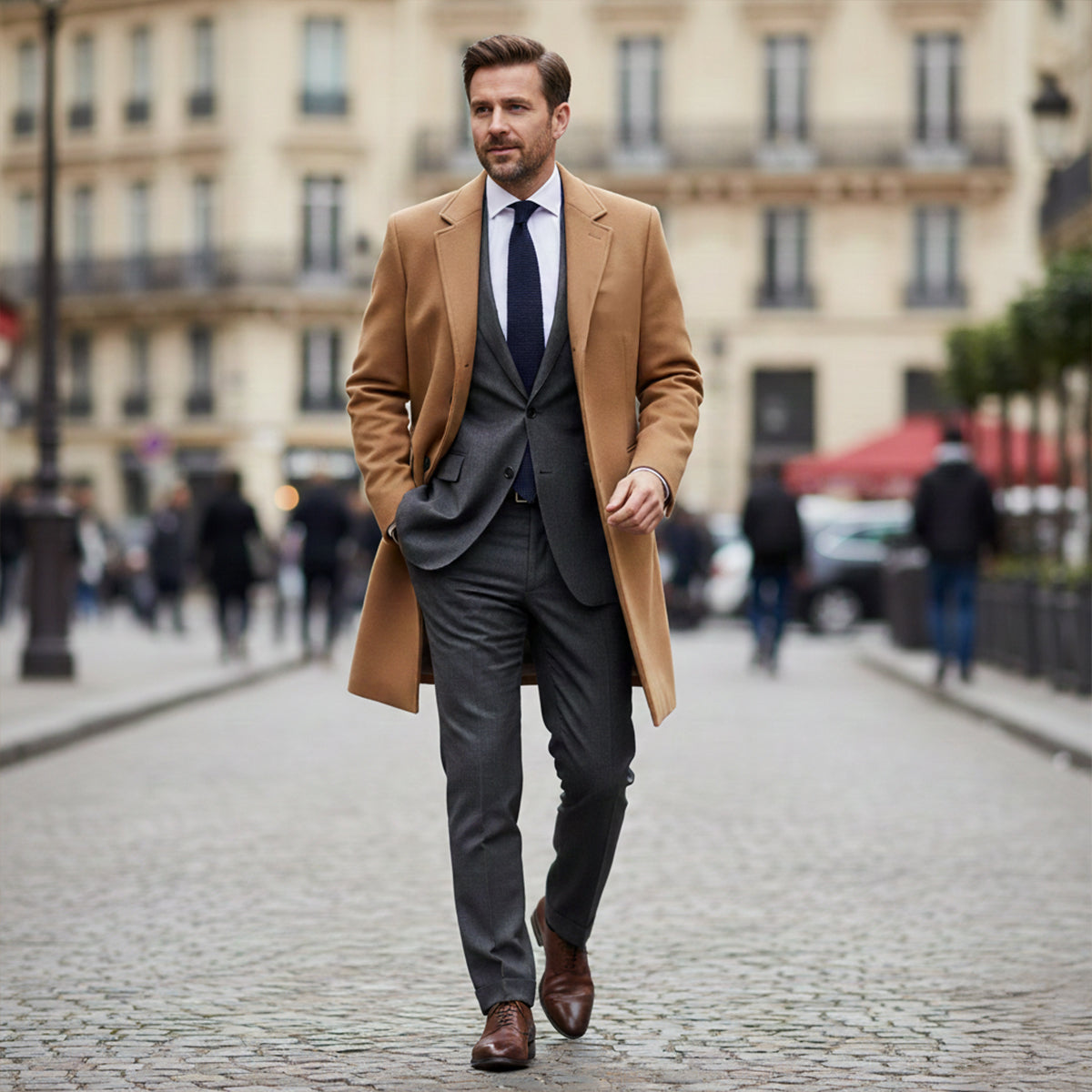 Rory | Classic Tailored Long Mens Overcoat
