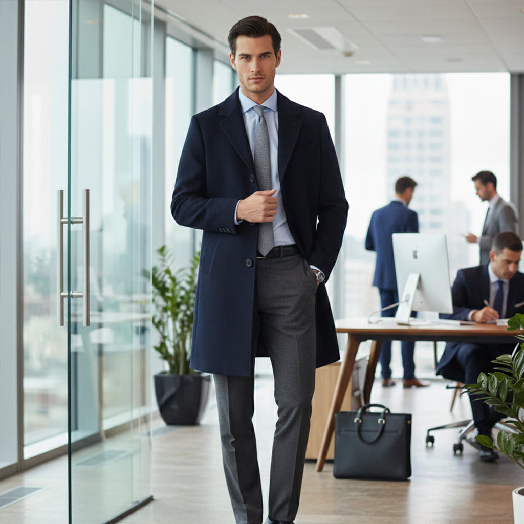 Rory | Classic Tailored Long Mens Overcoat