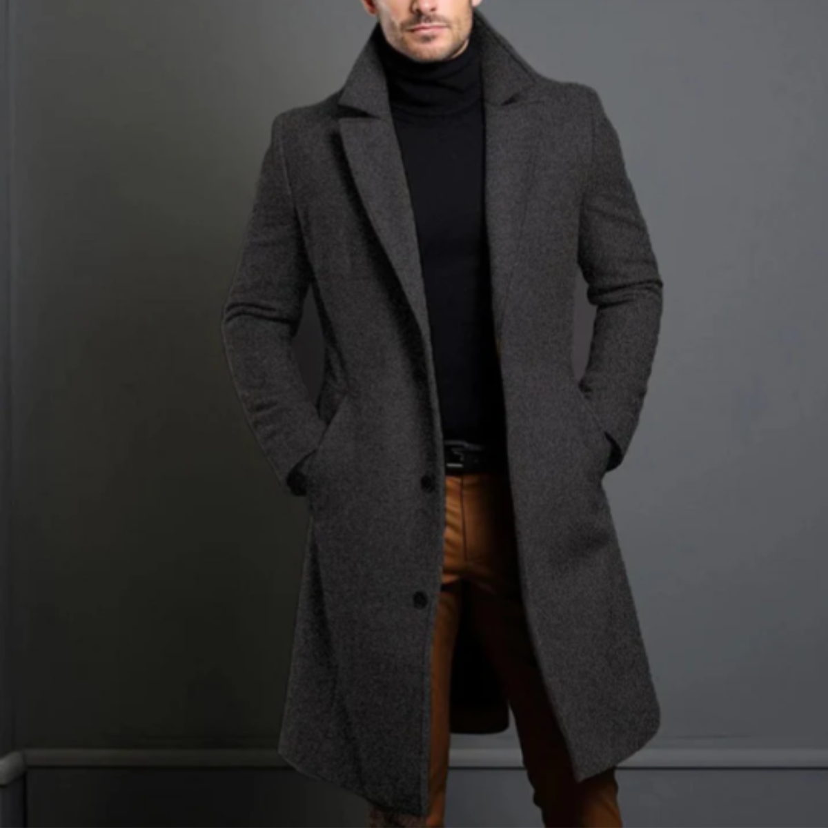 Rory | Classic Tailored Long Mens Overcoat