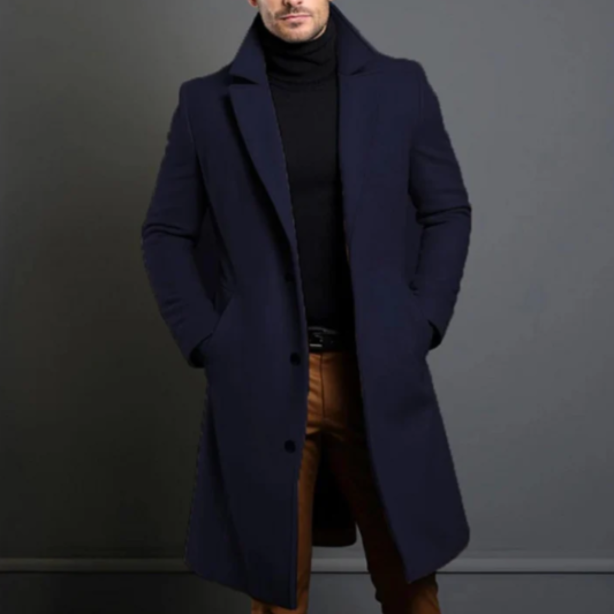 Rory | Classic Tailored Long Mens Overcoat