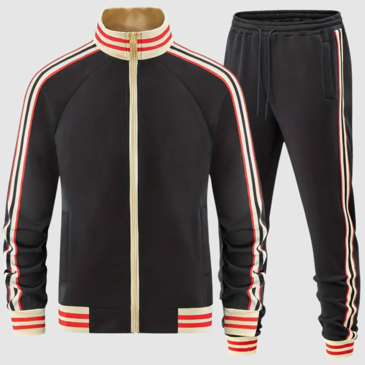 Rory | Timeless Striped Zip-Up Tracksuit Set