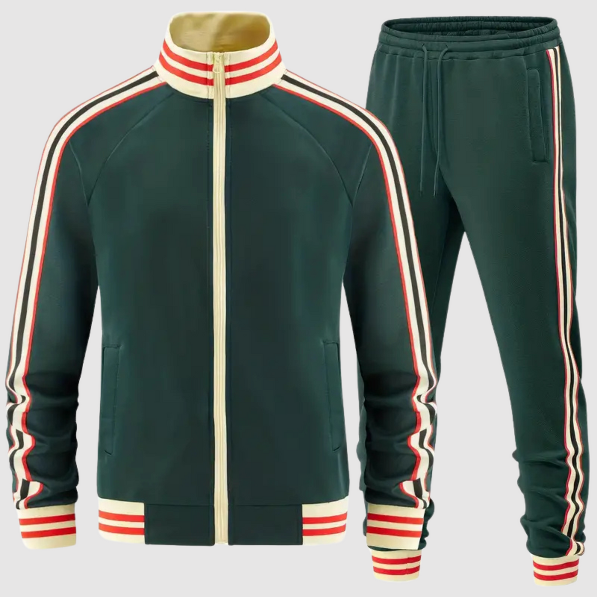 Rory | Timeless Striped Zip-Up Tracksuit Set
