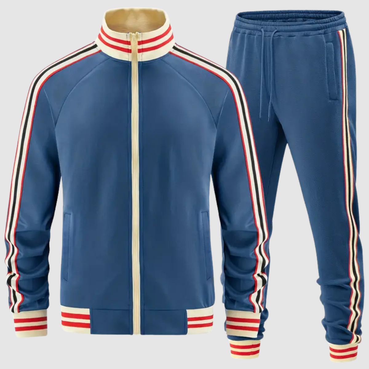 Rory | Timeless Striped Zip-Up Tracksuit Set